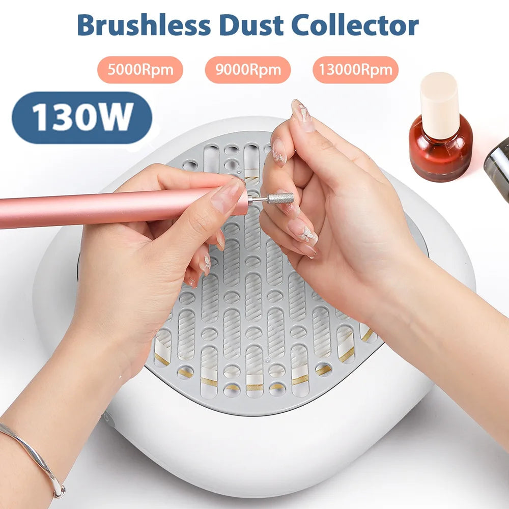 130W Powerful Brushless Nail Dust Collector &ndash; Super Suction Nail Dust Extractor