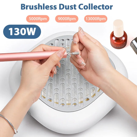 130W Powerful Brushless Nail Dust Collector &ndash; Super Suction Nail Dust Extractor
