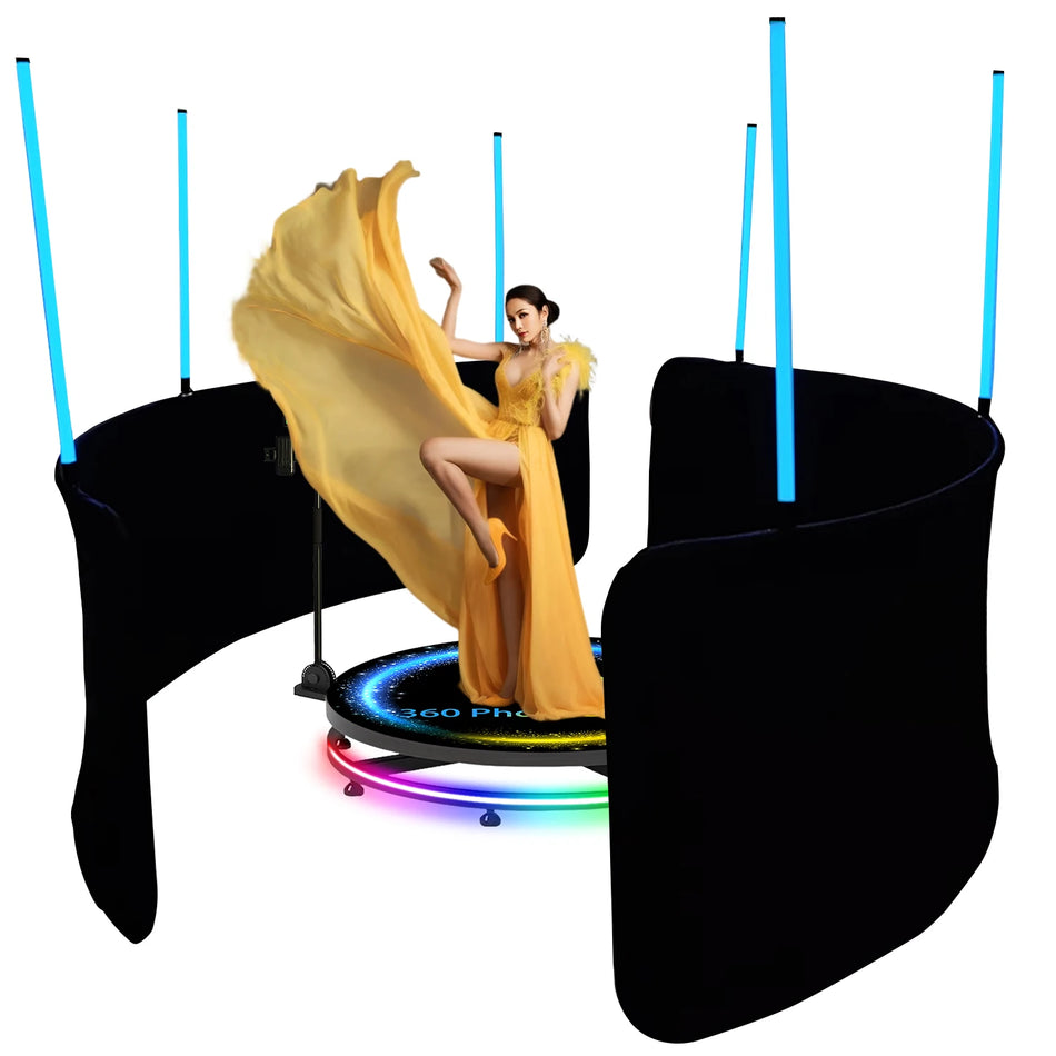 Φωτογραφικό Περίπτερο Γάμου με Ενεργοποίηση Φωνής RGB LED 360