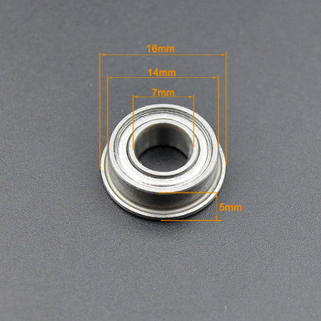Miniature Flanged Bearings 682-689 &ndash; Chrome Steel Bearings F687ZZ 7x14x5mm / CHINA / 10Pcs