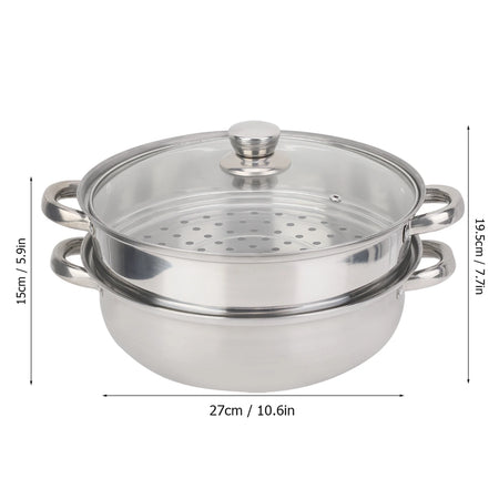 2-Layer Stainless Steel Pot &ndash; Double Boiler and Steamer