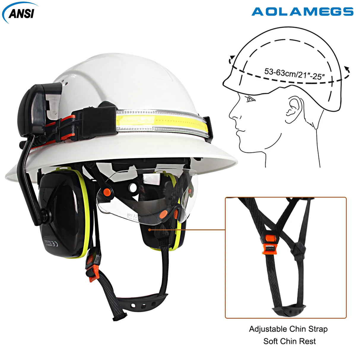 CE Full-Brim Safety Cap &ndash; All-In-One Industrial Helmet