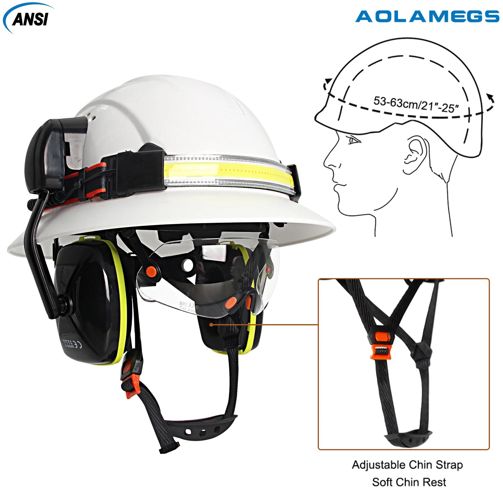 CE Full-Brim Safety Cap &ndash; All-In-One Industrial Helmet