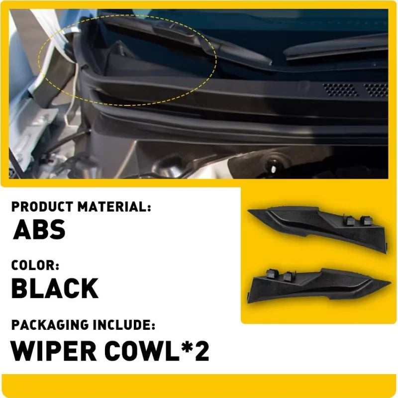 Windshield Wiper Cowl Covers 2 Piece for Hyundai Elantra 2011-2016
