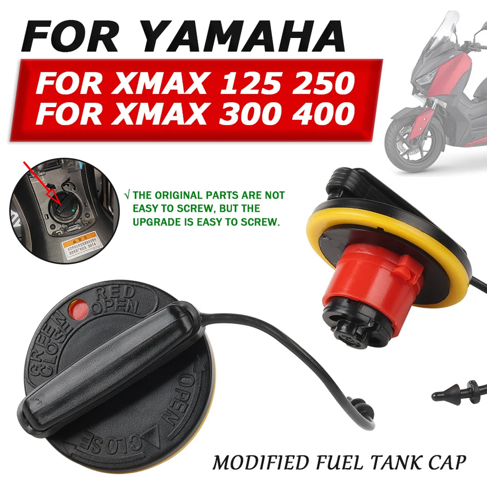Yamaha XMAX Tank Cover Cap for Oil and Fuel, Easy To Twist, Black, Fits XMAX 125 250 300 400