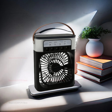 3-in-1 Portable Air Cooler Fan Humidifier with LED Light