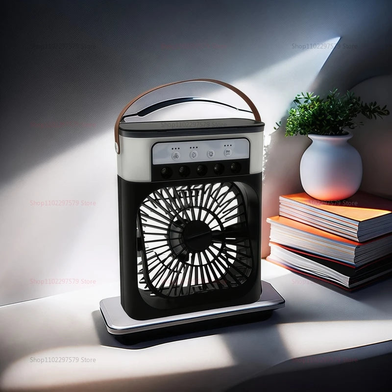 3-in-1 Portable Air Cooler Fan Humidifier with LED Light