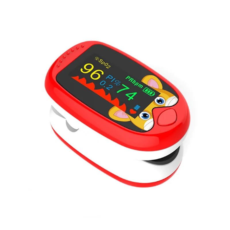 USB Pediatric Finger Pulse Oximeter &ndash; OLED Display Red