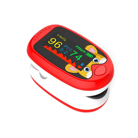 USB Pediatric Finger Pulse Oximeter &ndash; OLED Display Red
