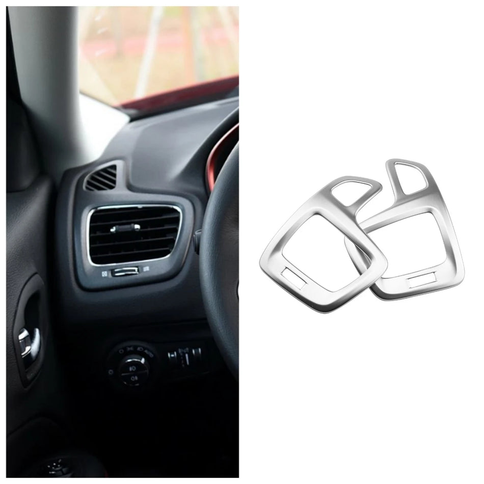 Dashboard Vent Covers for Jeep Compass — ABS Plastic, 2 Pieces, Easy Install, Durable Interior Accessory