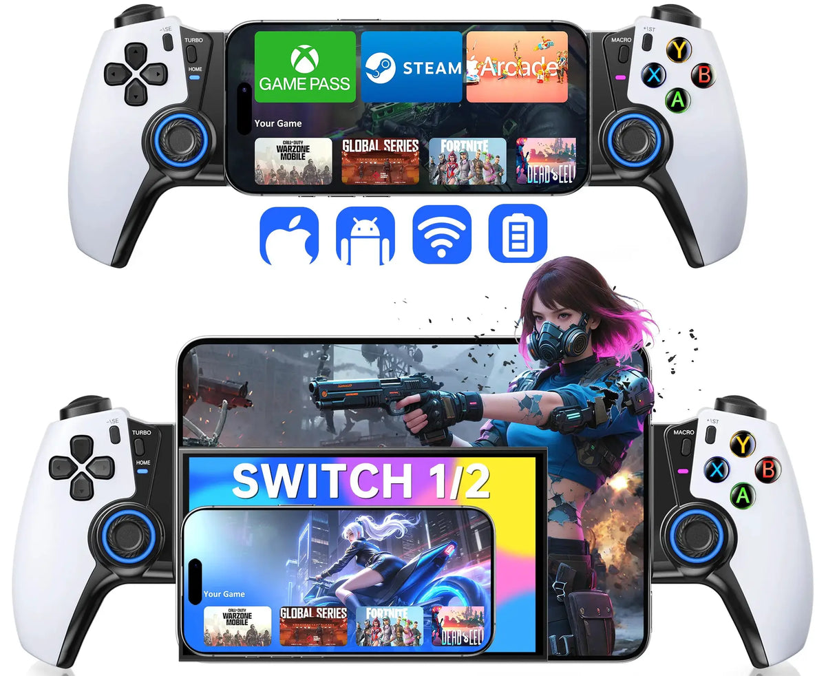 BEBONCOOL MC500/MC5000 Wireless Handheld Hall Effect Gamepad Controller For Switch 1/Switch 2/Switch OLED by InterCyprus Trading Ltd
