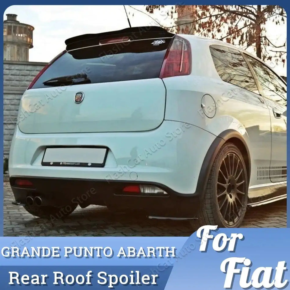 Fiat Grande Punto Abarth Achtervleugel Spoiler Glanzend Zwart ABS