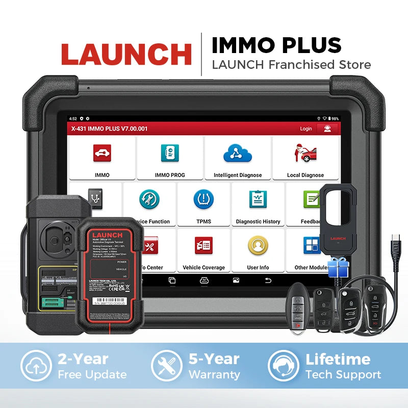 Launch X431 IMMO Plus Προγραμματιστής Κλειδιών Αυτοκινήτου για Όλα τα Χαμένα Κλειδιά Ακινητοποίησης