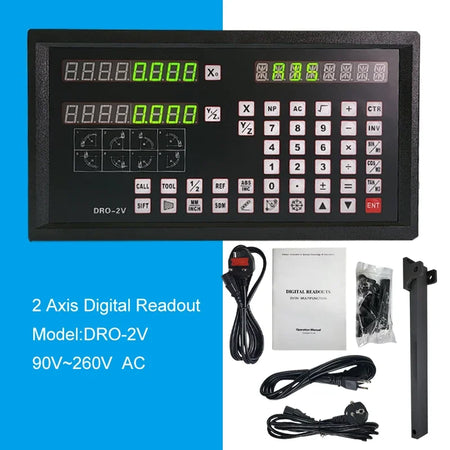 DRO-2V 3V 2 Axis Digital Readout - Ultra-Precise 0.1um DRO-2V AU Plug / Russian Federation
