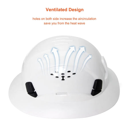 CE Full Brim Hard Hat - Sun Protection And Impact Safety