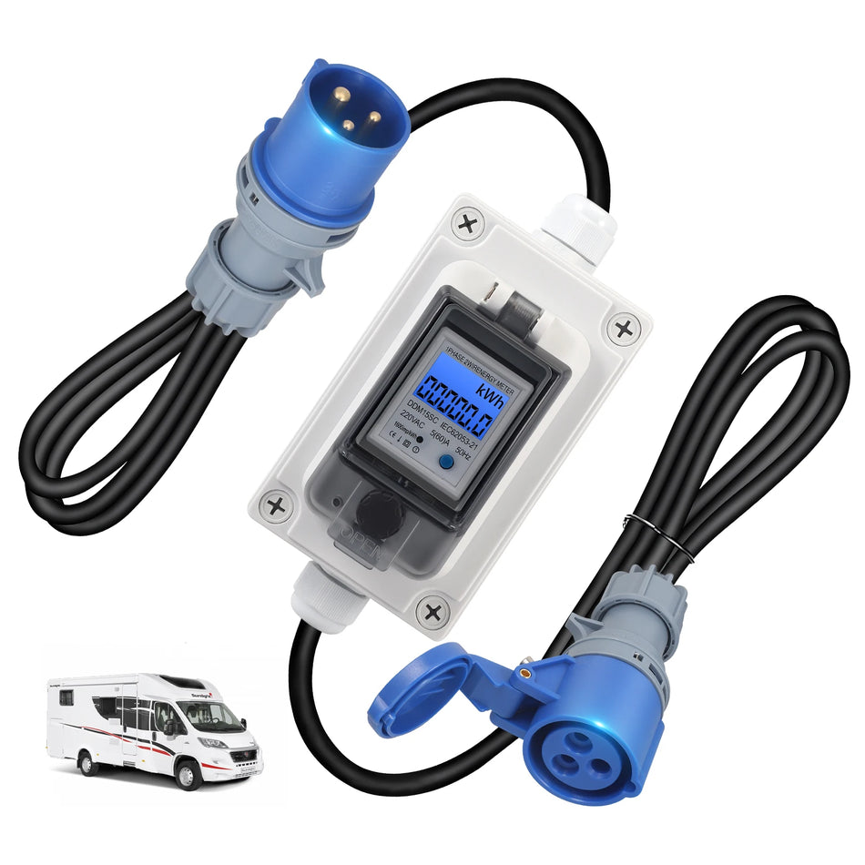 Мобилен цифров ватчасов метър 230V 16A CEE щепсел IP67