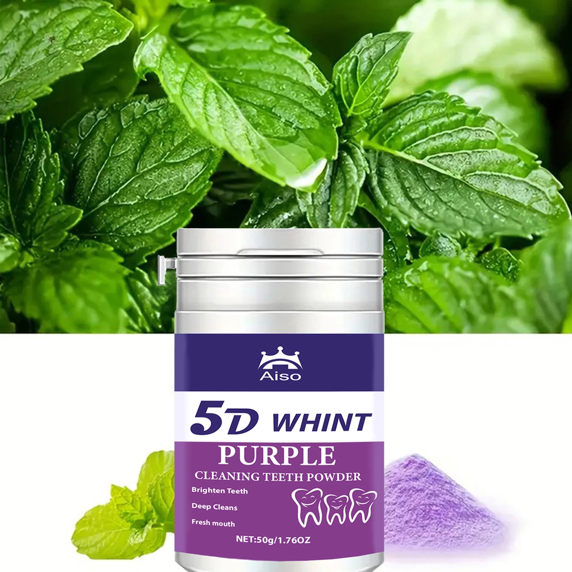 5D Purple Tooth Powder &ndash; Fresh Breath On-The-Go