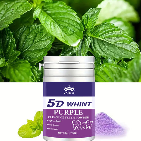 5D Purple Tooth Powder &ndash; Fresh Breath On-The-Go