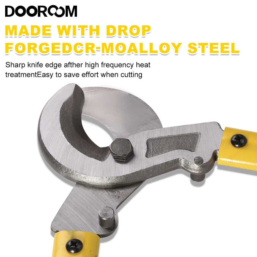 DOOROOM Manual Long Arm Cable Scissors &ndash; Fast Anti-Rust Hydraulic Cutter