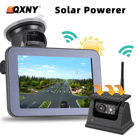 QXNY Wireless Solar Energy Magnet Back Cam &ndash; AHD 5in