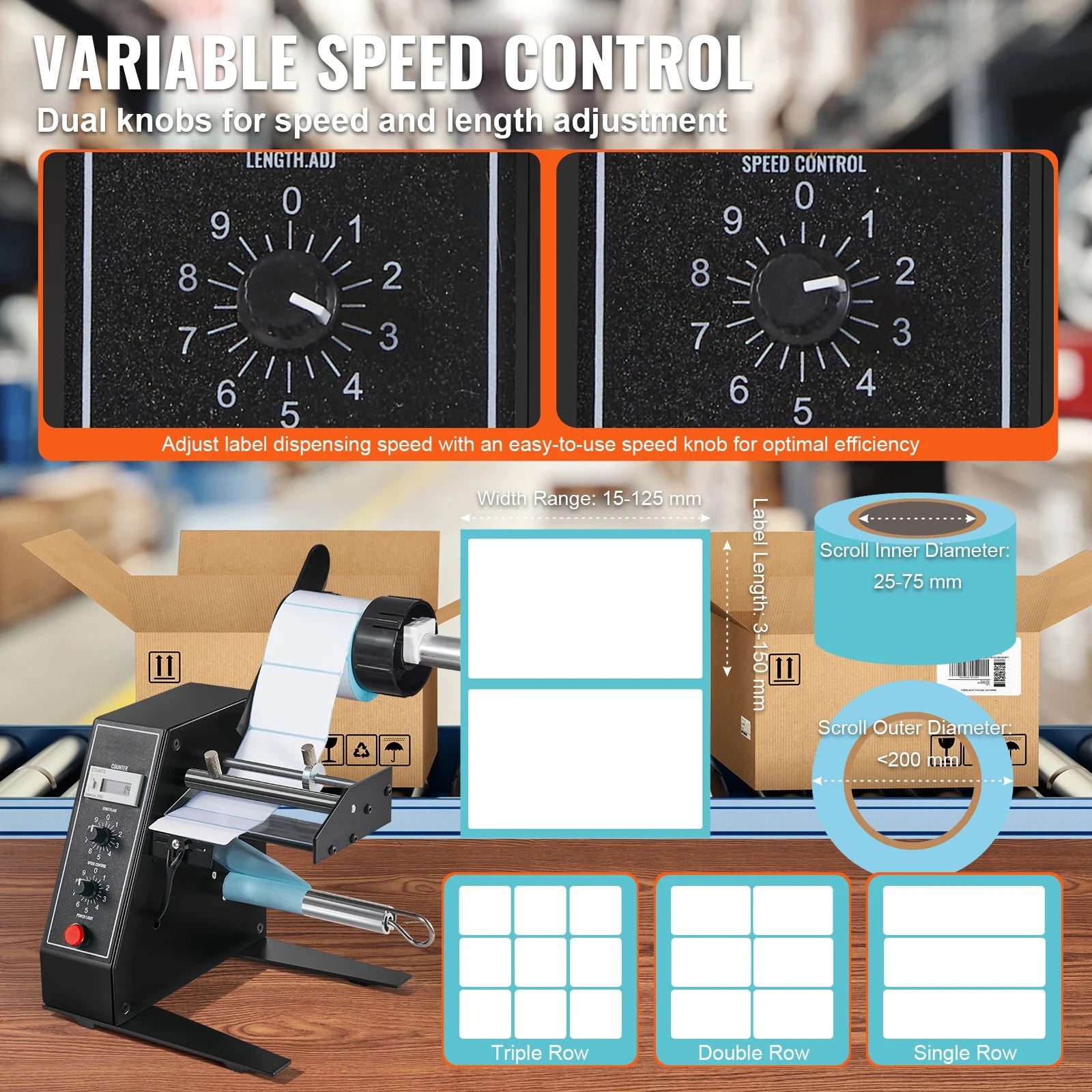 LDL-30 Automatic Label Dispenser &ndash; Speed Adjustable