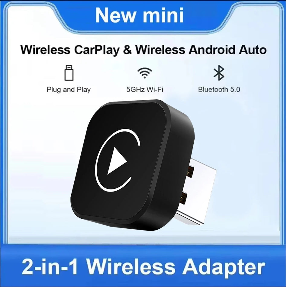 Wireless CarPlay 2in1 Dongle For VW, Toyota, Nissan, Honda With Android Auto