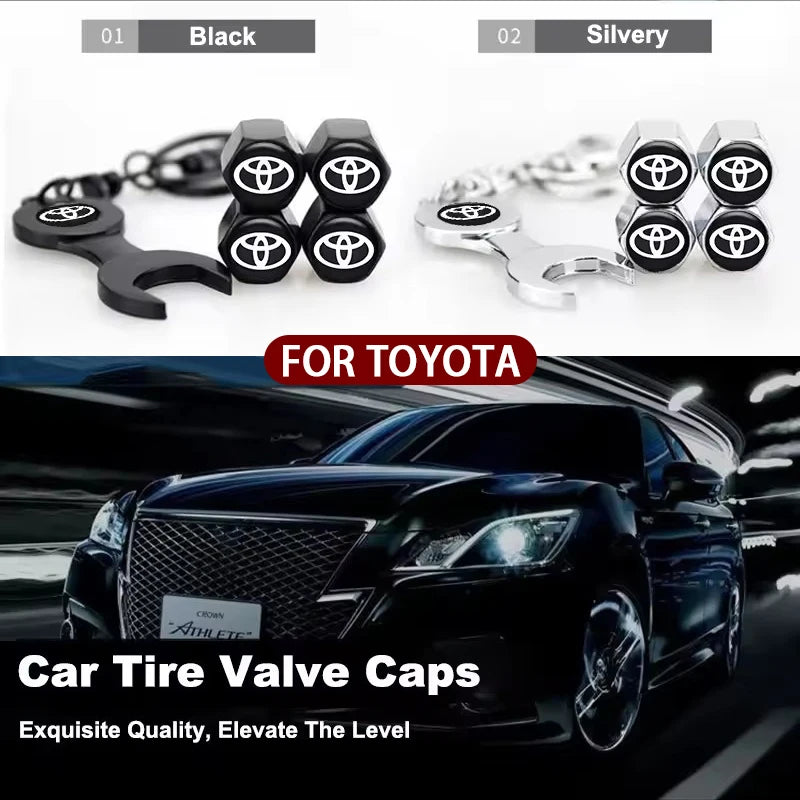 Καπάκια Βαλβίδων Toyota για Corolla, Camry, RAV4, CHR, Yaris, Prius, Αδιάβροχα Καλύμματα Βαλβίδων Ελαστικών Αυτοκινήτου