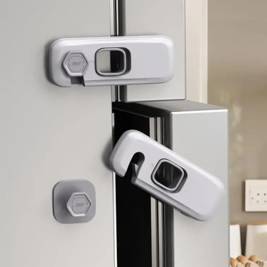 Pack de 5 verrous de sécurité pour bébés pour portes, armoires, tiroirs et appareils.