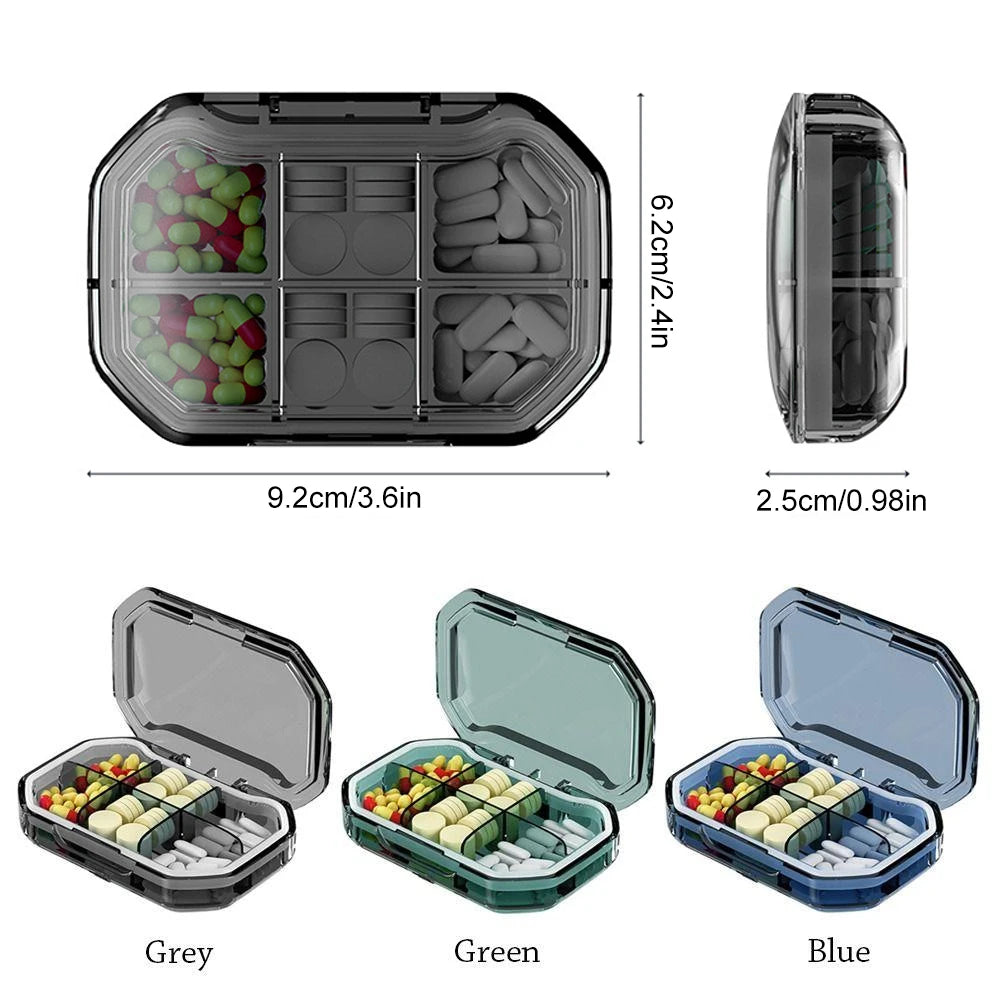 Compartment Small Pill Box &ndash; Compact and Moisture Proof Travel Organizer