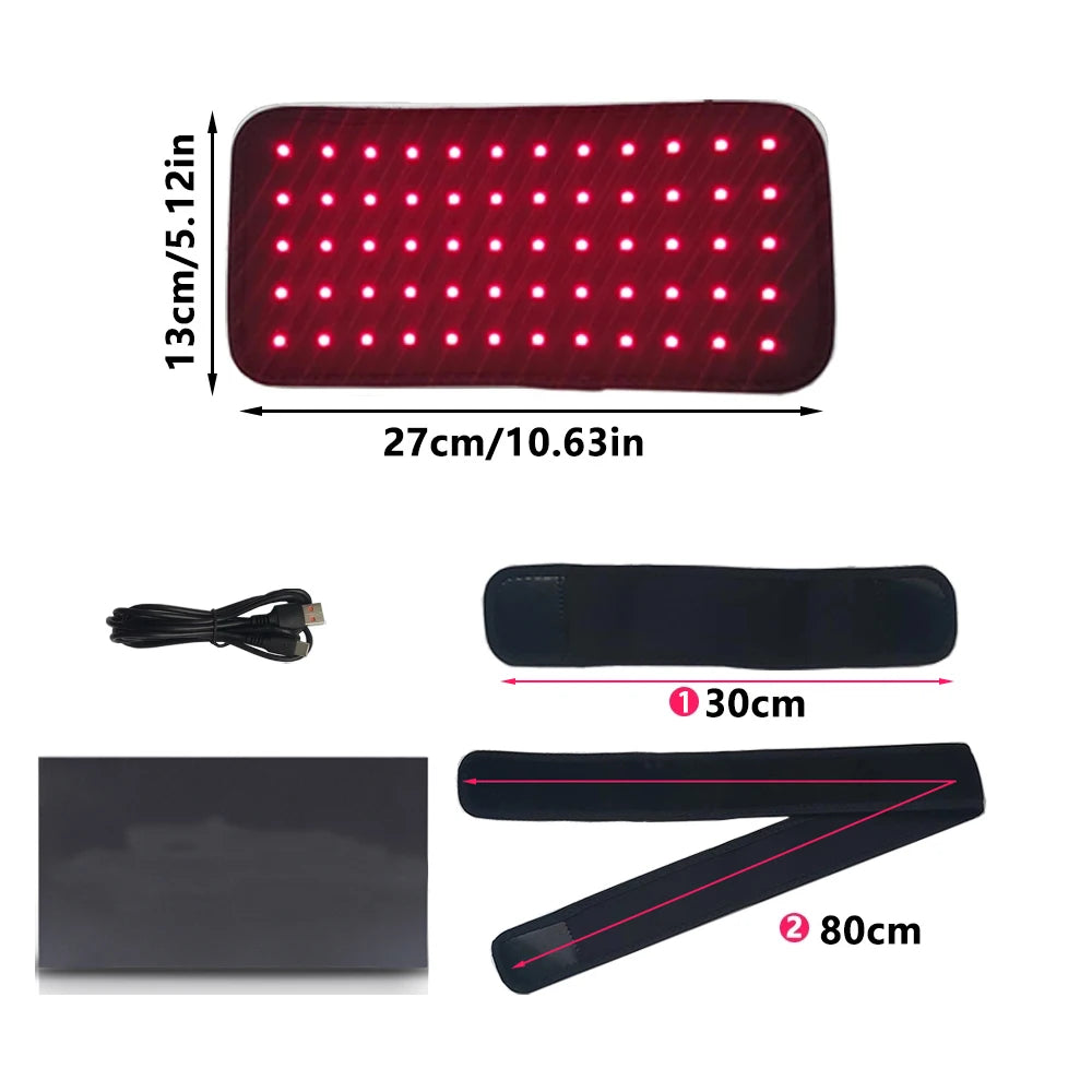 Red Infrared LED Light Belly Slimming Pad &ndash; Fat Burning 60Leds WithBox-Black