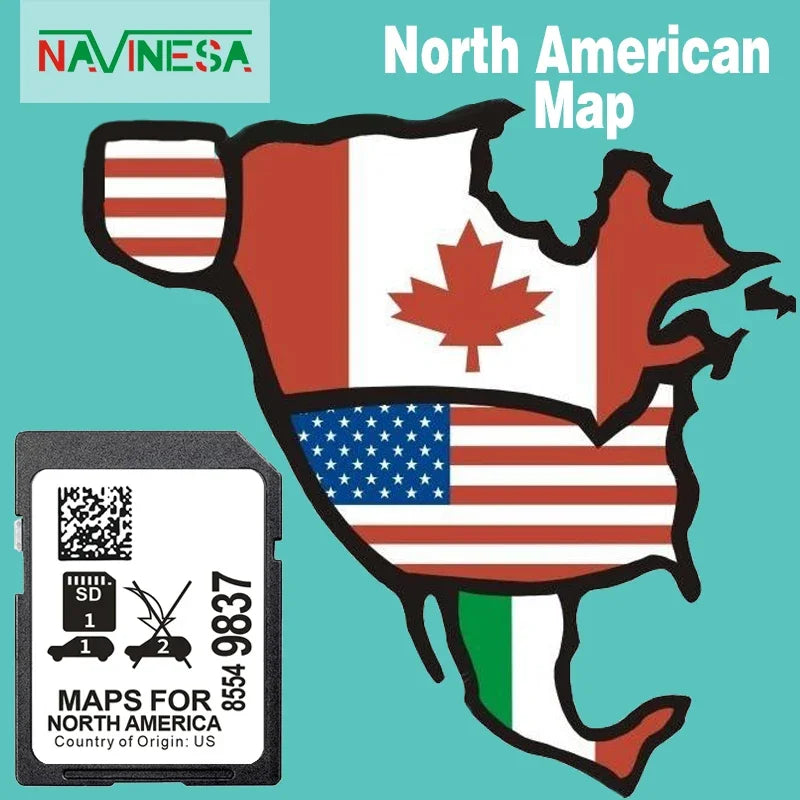 8554-9837 SD Navigation Card &ndash; Anti Fog Sticker Included for GM 8554 9837