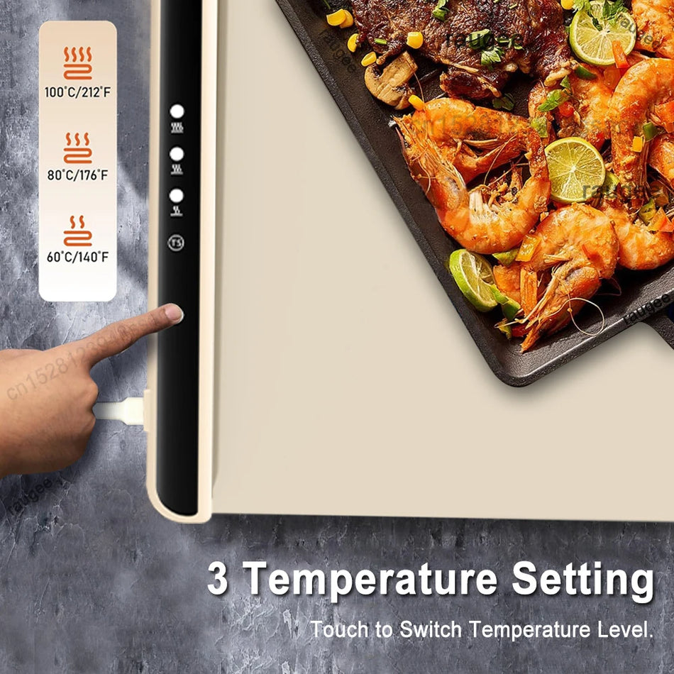Electric Warming Tray Smart Food Warmer Mat &ndash; Foldable