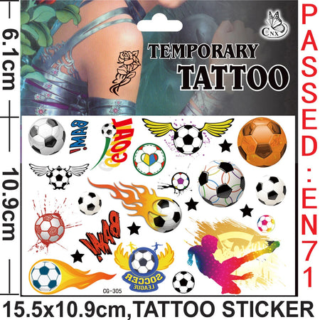Football Tattoo Stickers - Waterproof Designs for All Ages Tattoo stickers-1pc 1