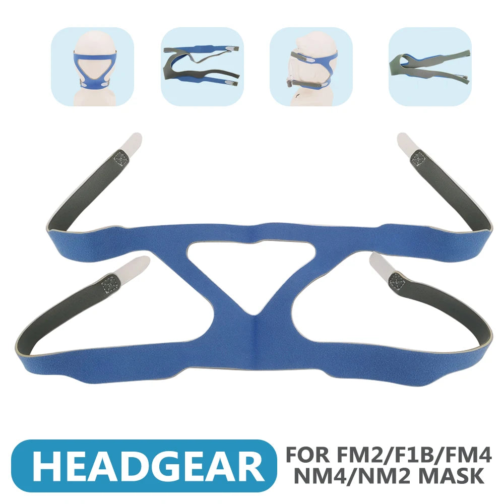 Blue and Black CPAP Mask Headgear &ndash; Breathable Comfort