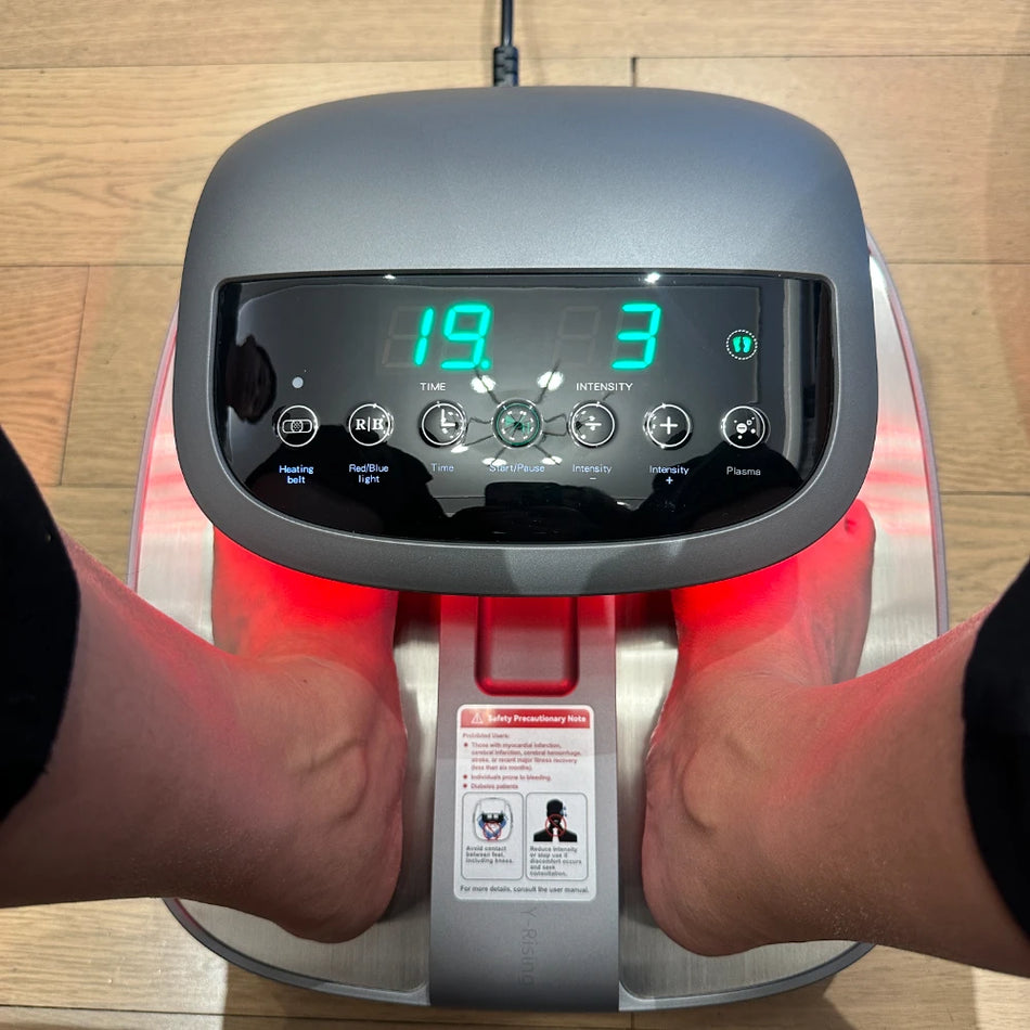 Terahertz masážní přístroj na nohy červené modré světlo 2 v 1 lázně