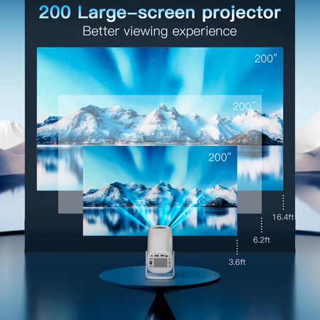 Hongtop Android 11 Projector - WiFi 6 Bluetooth Portable