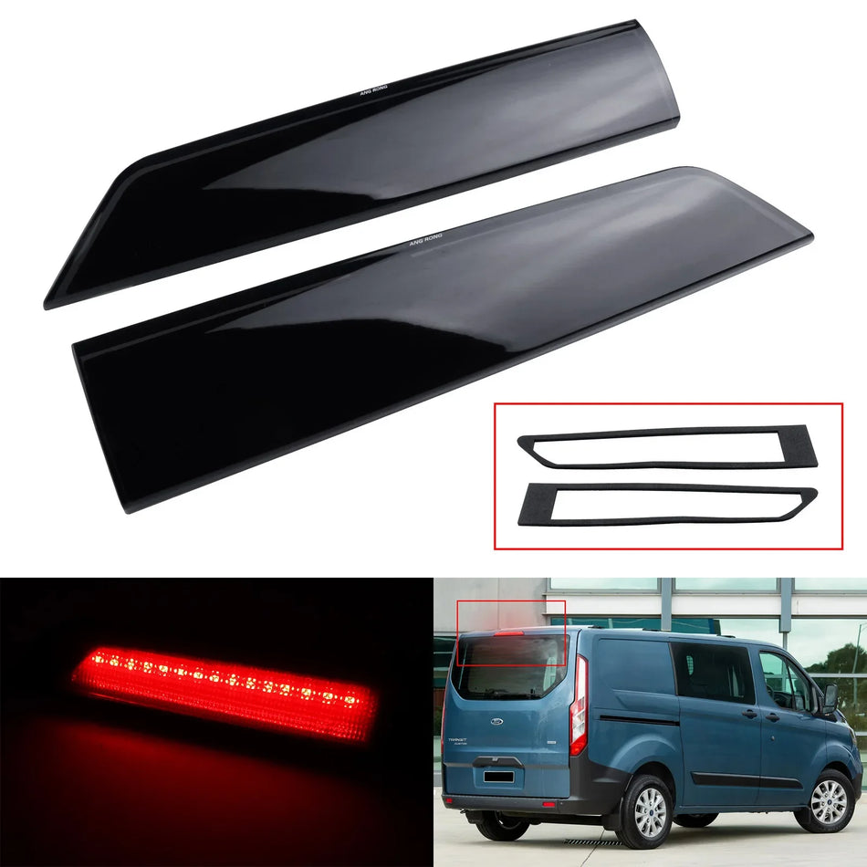 Światło hamowania dla Ford Transit Custom Drzwi Barn 3. LED Czerwony LED Array Czarna przyciemniana soczewka