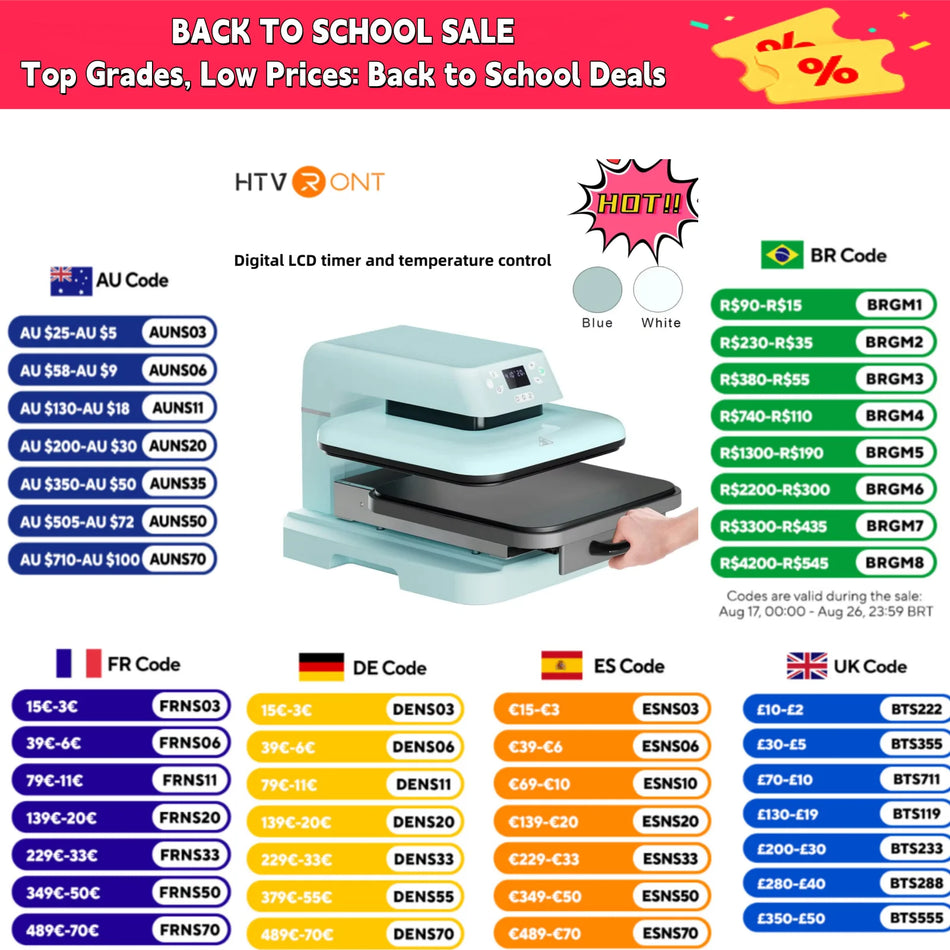HTVRONT 15x15in 1500w Automatic Heat Press Machine  Digital T-shirt Transfer Sublimation Print Vinyl Sublimation for T-shirt Bag