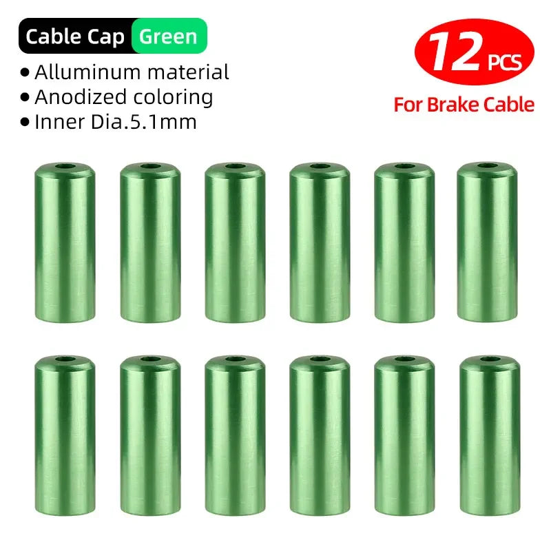 5mm Alloy Bicycle Brake Cable End Cap &ndash; Durable CNC-Machined Protection 5mm Brake GN 12pc / CHINA