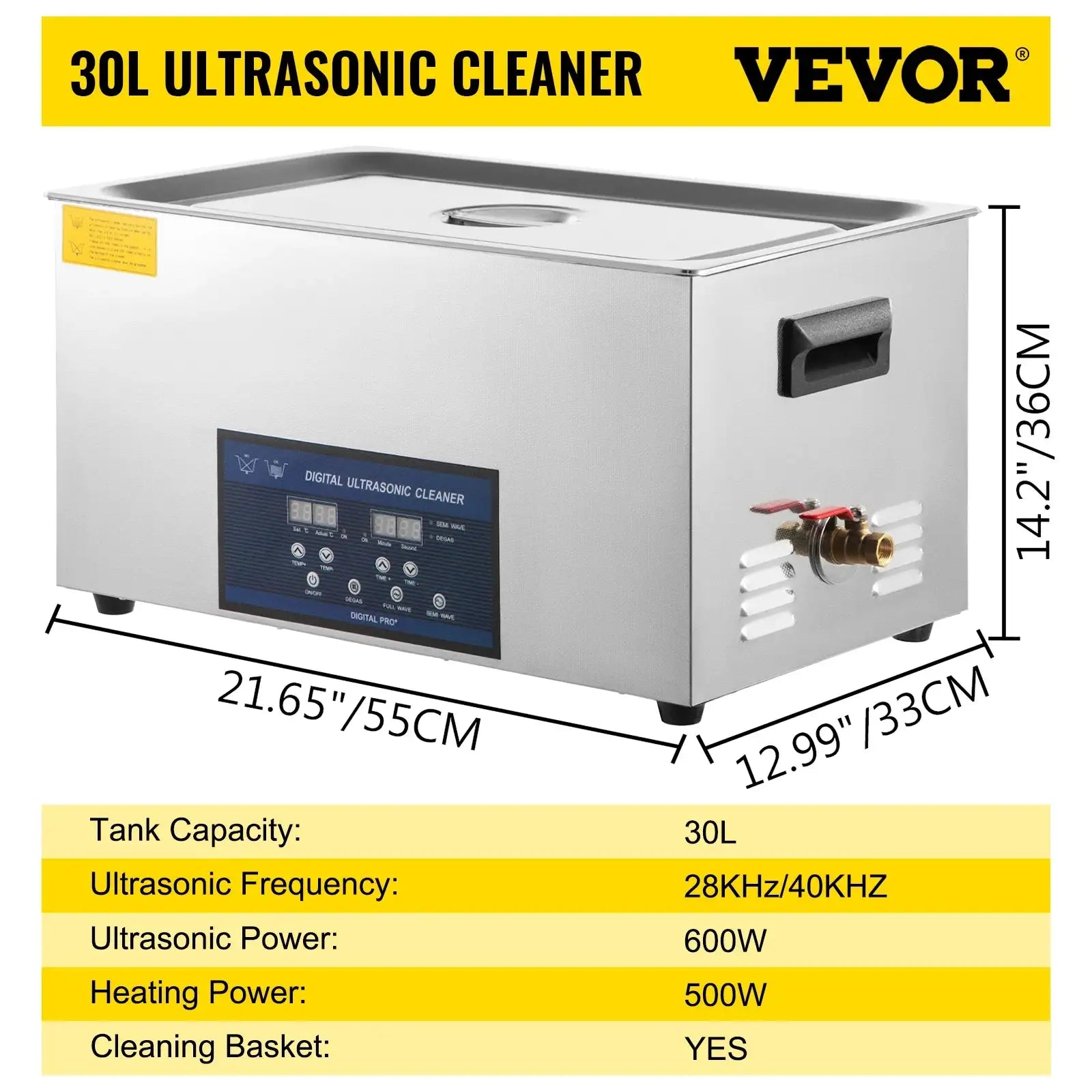 Dual Frequency Ultrasonic Cleaner 10L 30L Digital 30 L Tank / france