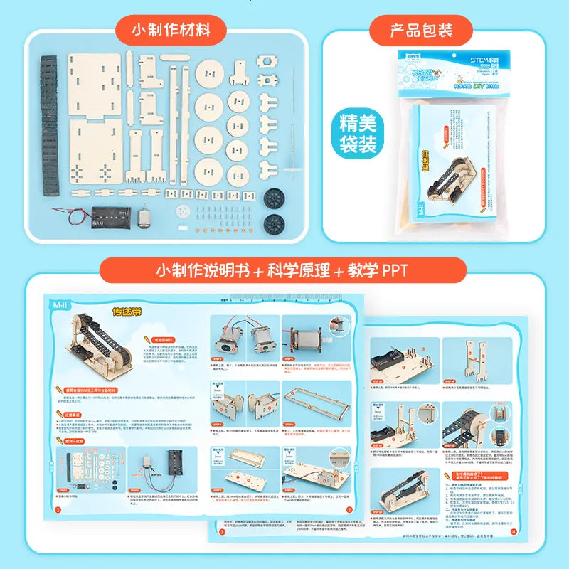 DIY Conveyor Physics Science Kit For Educational STEM Toy