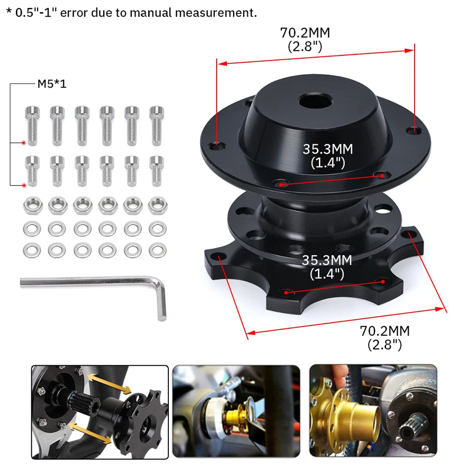 Evrensel VR3859 Direksiyon Hızı Serbest Bırakma Hub Adaptörü Alüminyumdan Yapılmıştır