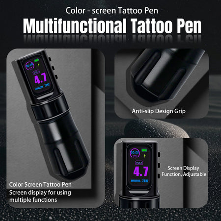 TP082 Wireless Tattoo Pen - Dual Mode Drive IPS Screen
