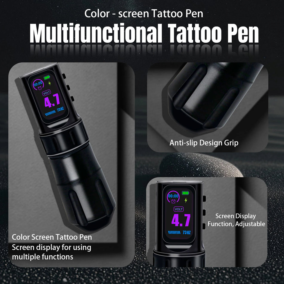 TP082 Wireless Tattoo Pen - Dual Mode Drive IPS Screen