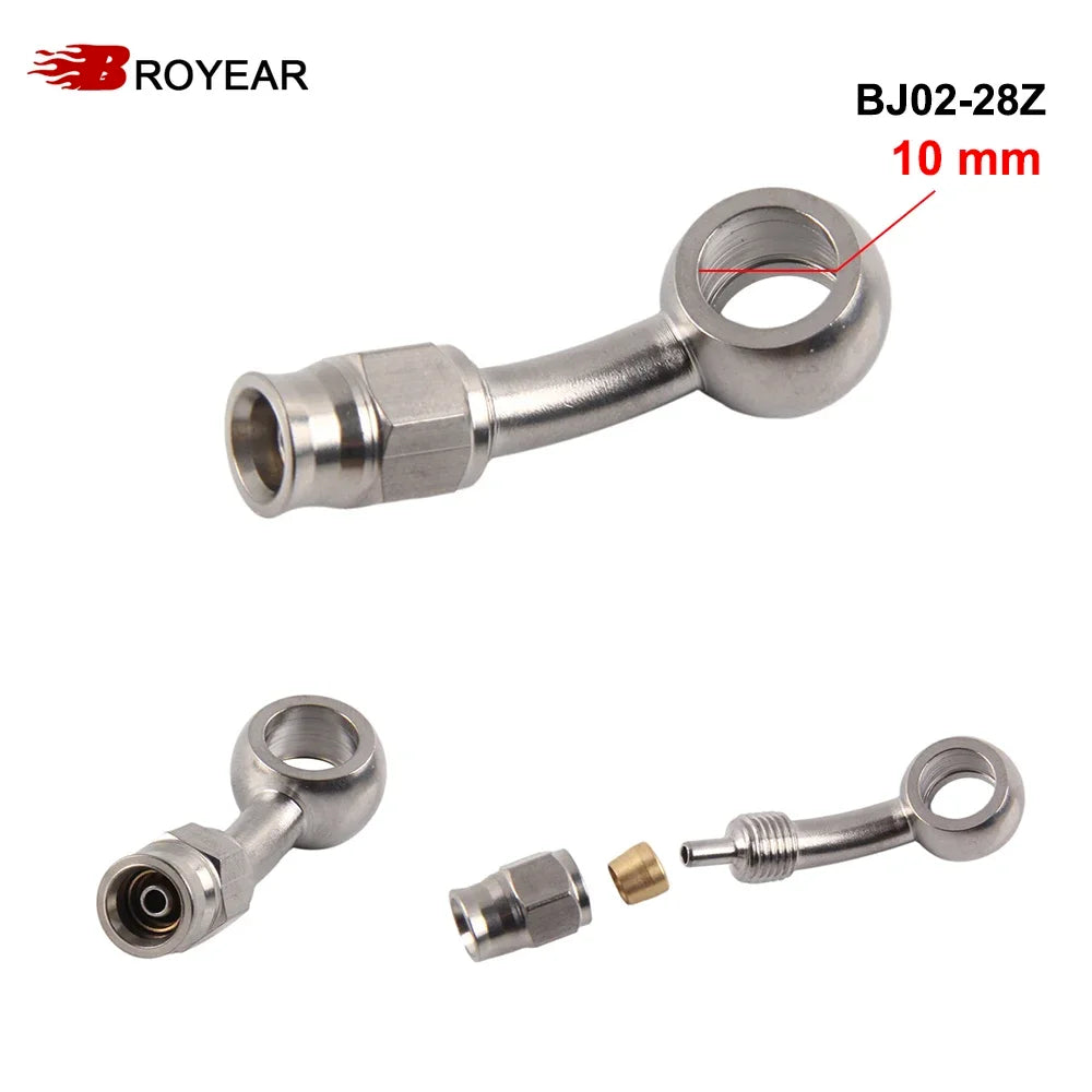 Stainless Steel Hydraulic Brake Banjo Fitting With AN3 M10x1 For Motorcycles by InterCyprus Trading Ltd