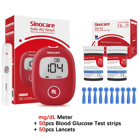 Safe AQ Blood Glucose Meter &ndash; Fast Results in 5 Seconds mg Meter 50 Strips / CHINA