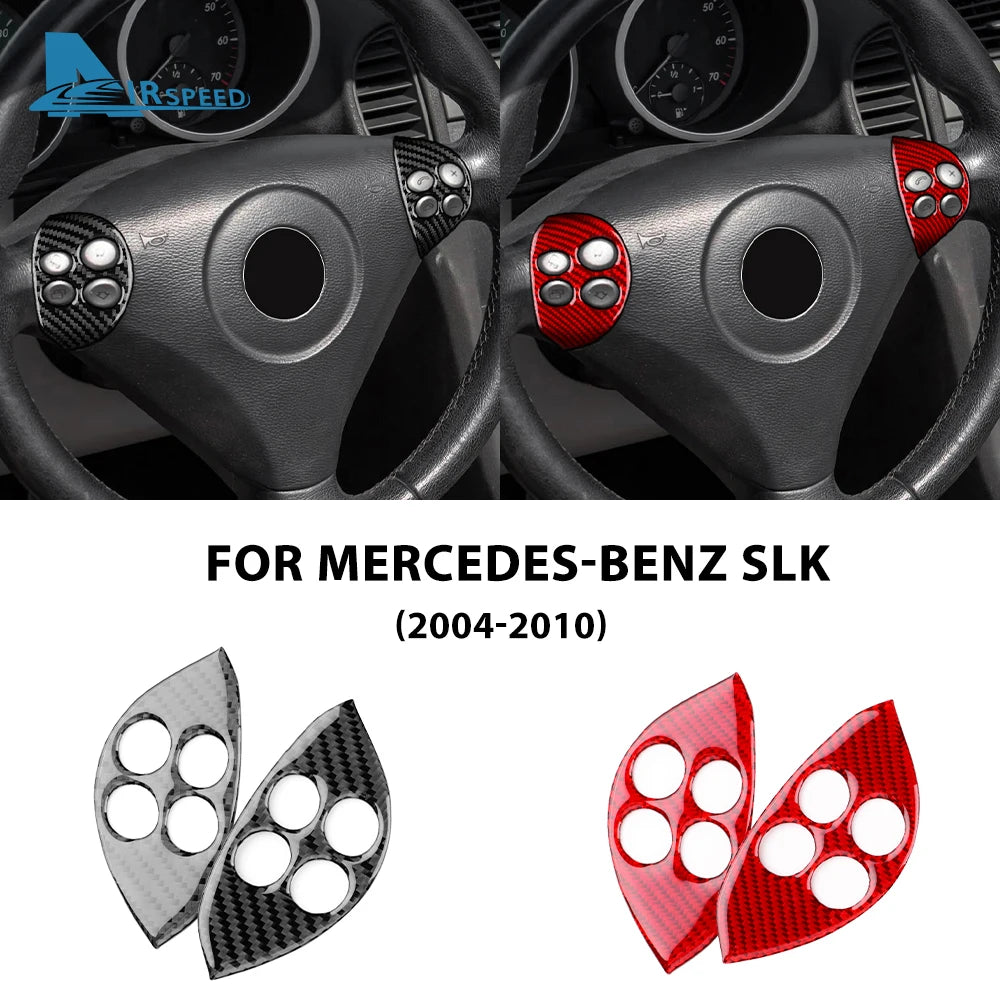 Carbon Fiber Steering Wheel Trim Sticker for Mercedes Benz SLK R171 (2004-2010) - AIRSPEED