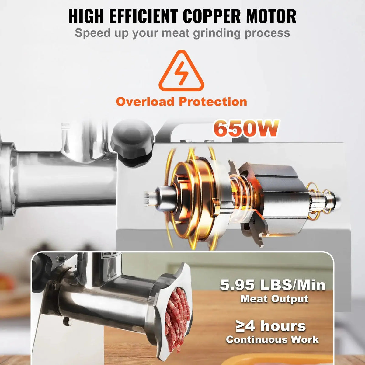 Industrial Meat Grinder 650W Sausage Maker