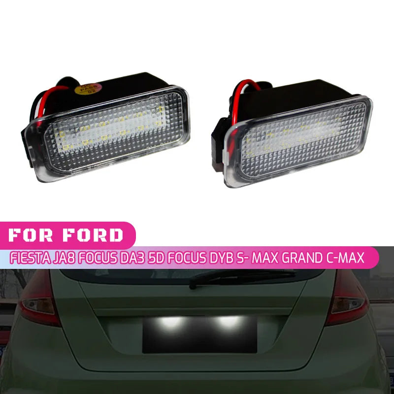 Kaks tk Auto LED Numbrimärk Lamp Ford Kuga Galaxy Mondeo 12V