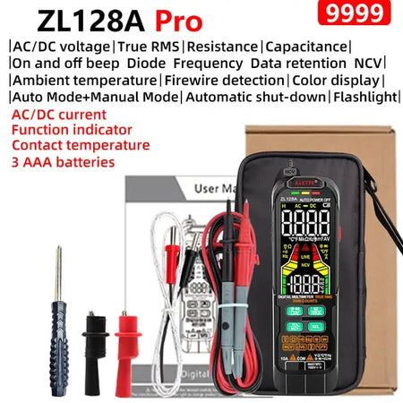 Professional Digital Multimeter 9999 TRMS LCD USB Tester ZL128A Pro